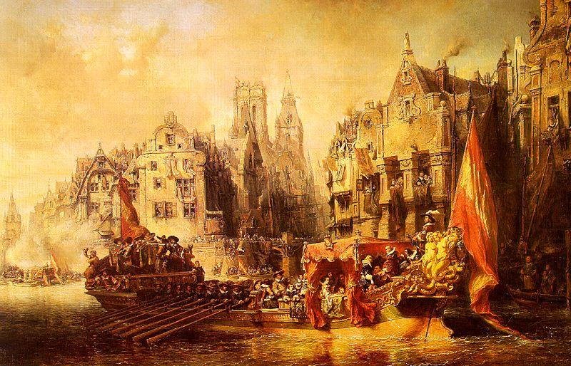 Arrival of the Duke of Alba at Rotterdam in 1567,  Eugene Isabey